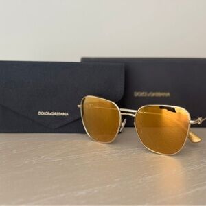 Gold Dolce & Gabbana Sunglasses